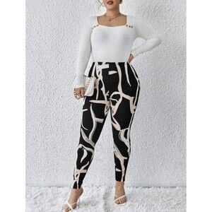 SHEIN Clasi Women’s Plus Graphic Print Leggings Size 3X